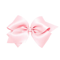 Wee Ones classic satin bow on WeeStay clip offers secure wear for everyday hairstyles.
