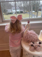Wee Ones daily wear satin bow on WeeStay clip ready for school mornings.
