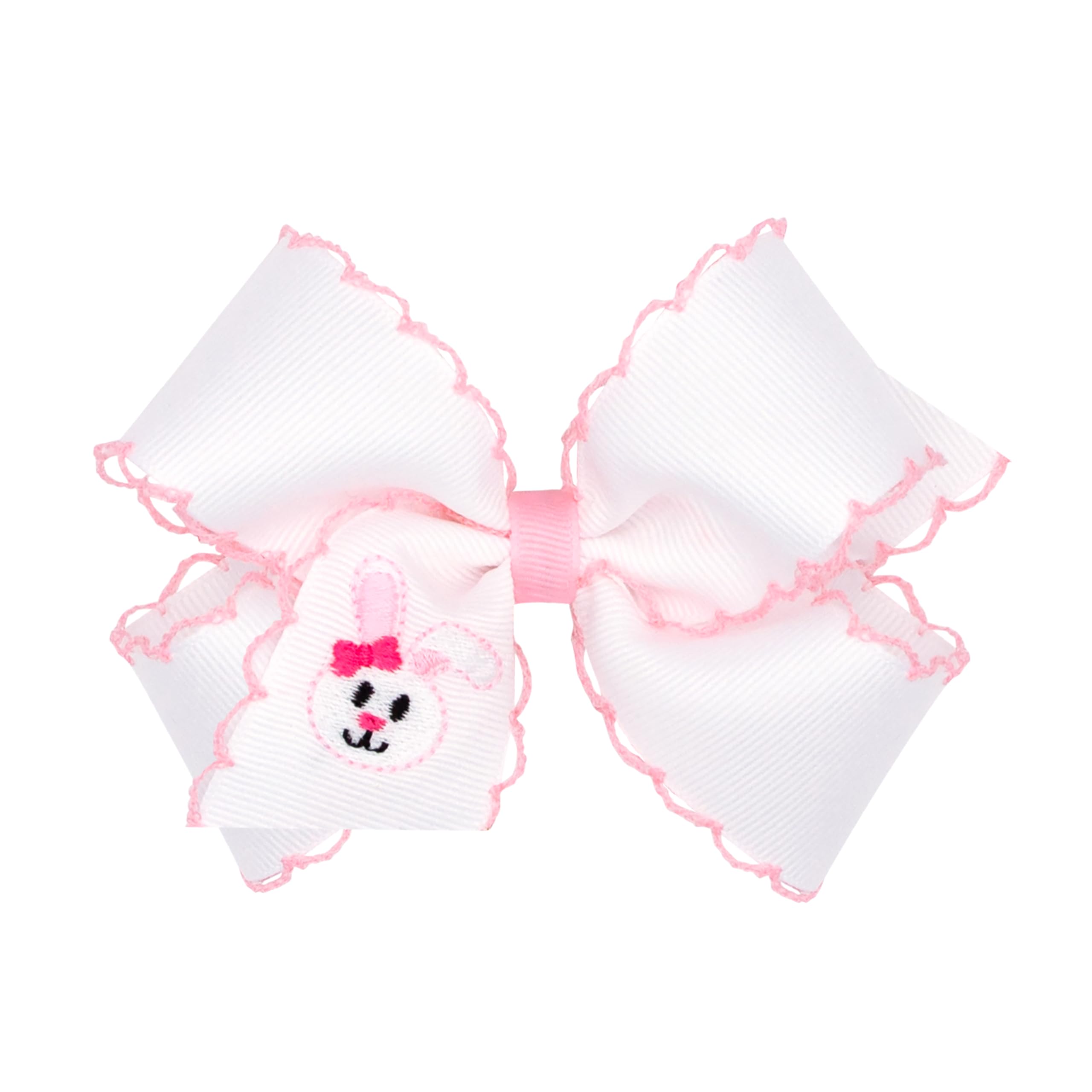 Wee Ones Easter bow with Moonstitch edge for a delicate festive look.