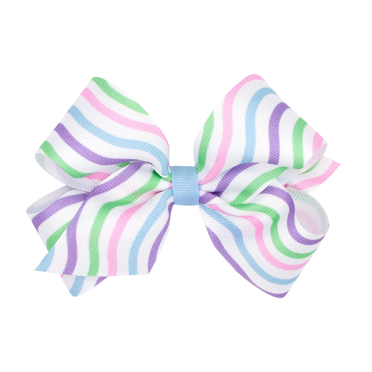 Wee Ones Easter bow on Wee Stay clip keeps hair secure during activities.