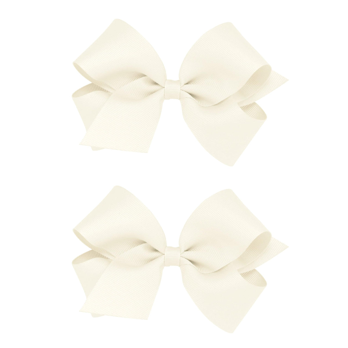 Wee Ones two-pack grosgrain bows with wrap centre on a no-slip clip