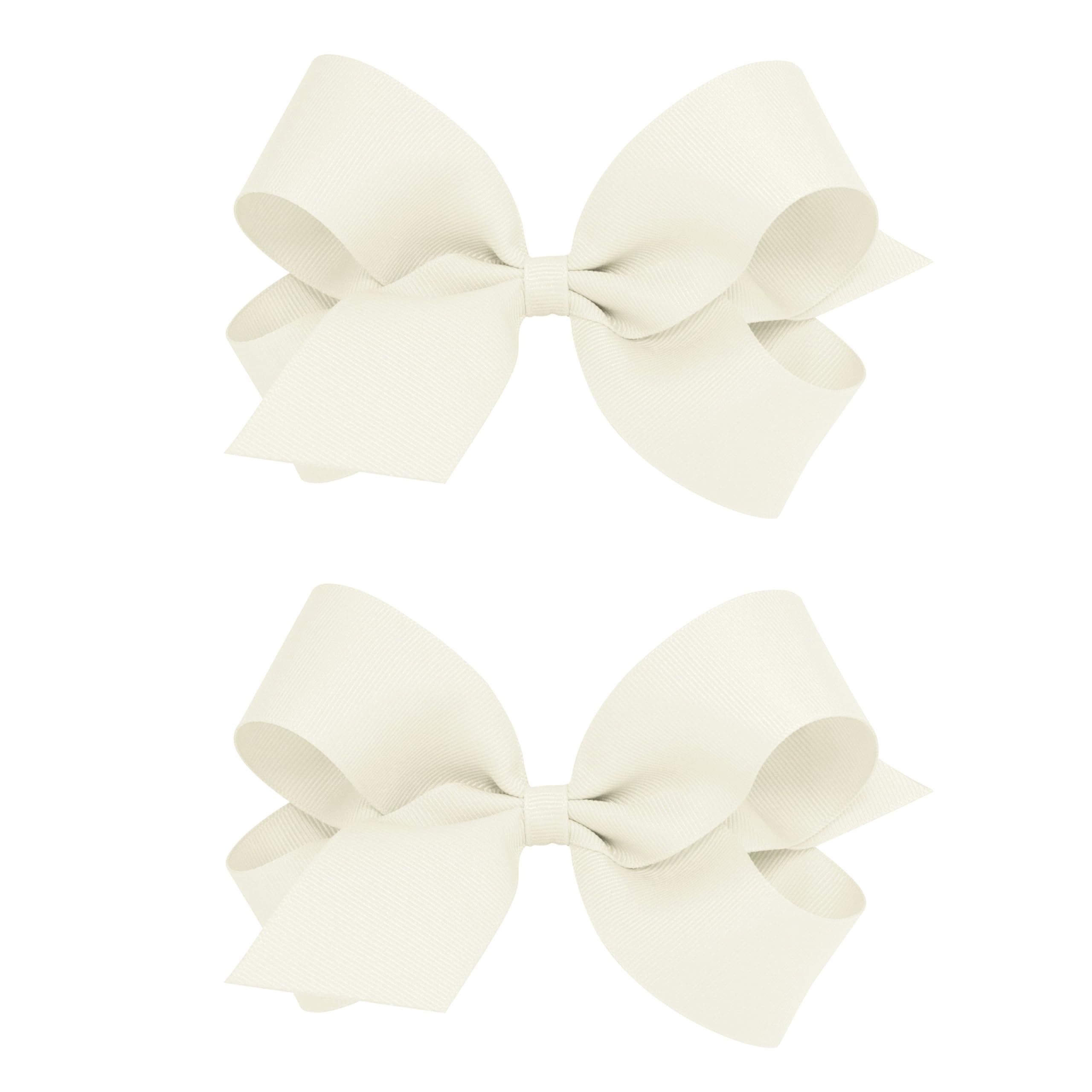 Wee Ones grosgrain bows with plain wrap centre on a no-slip clip for secure wear.