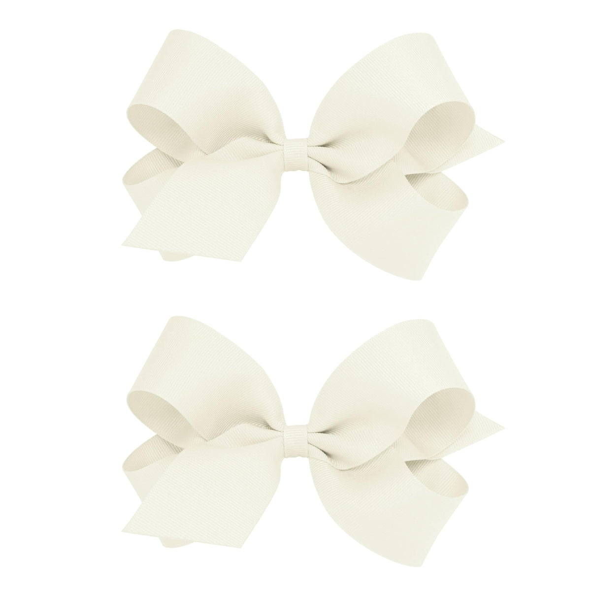 Wee Ones grosgrain bows with plain wrap centre on a no-slip clip for secure wear.