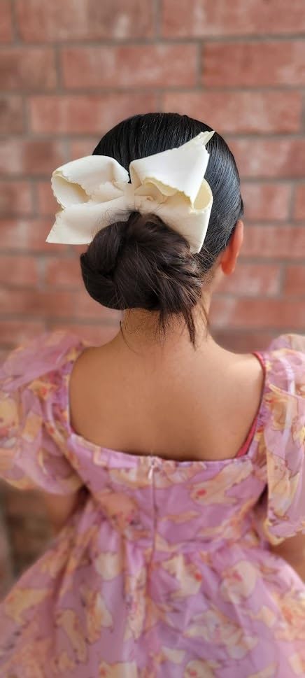 Wee Ones Grosgrain bow with scalloped velvet overlay in wine for rich color.