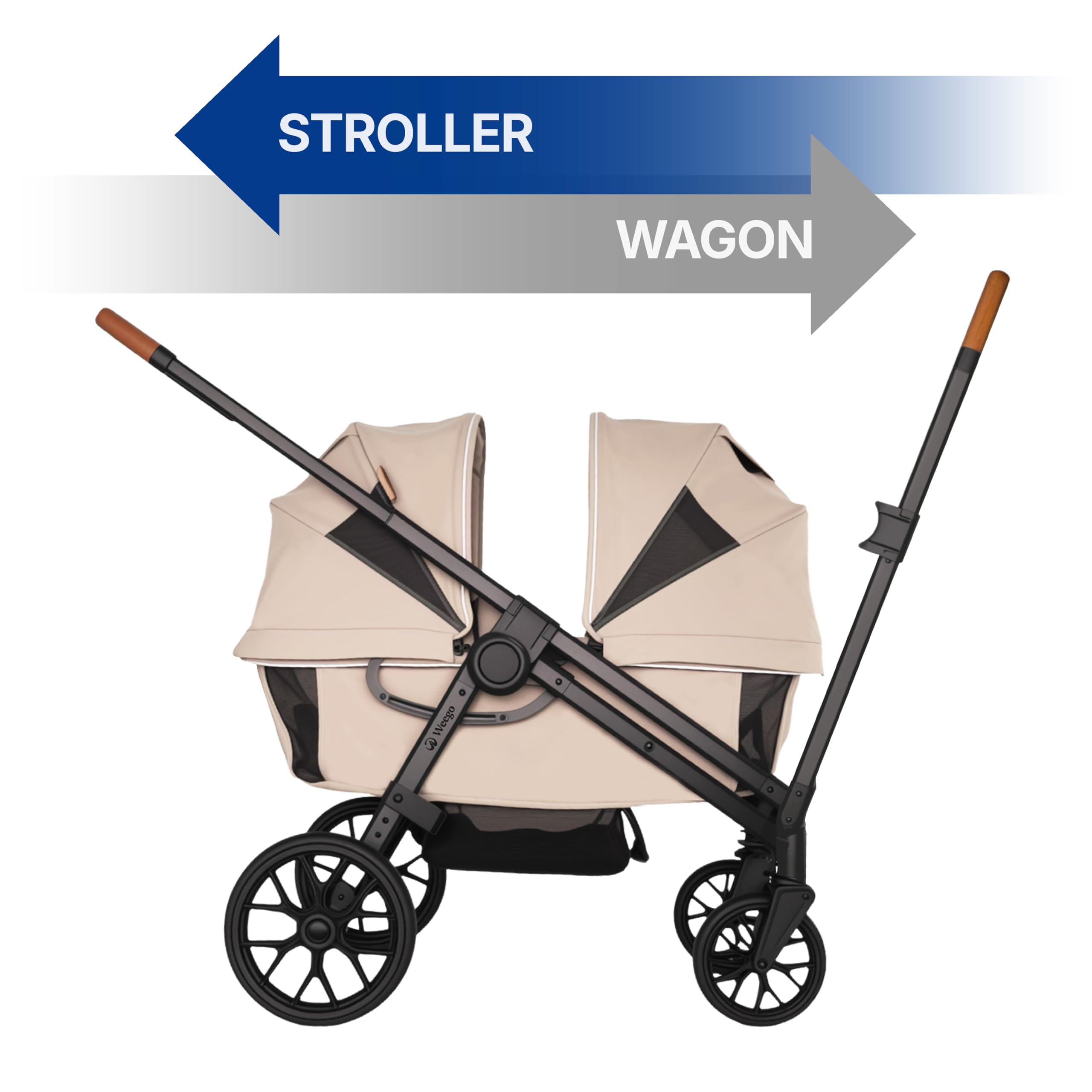 Weego Wagon folds compactly to fit small car trunks.