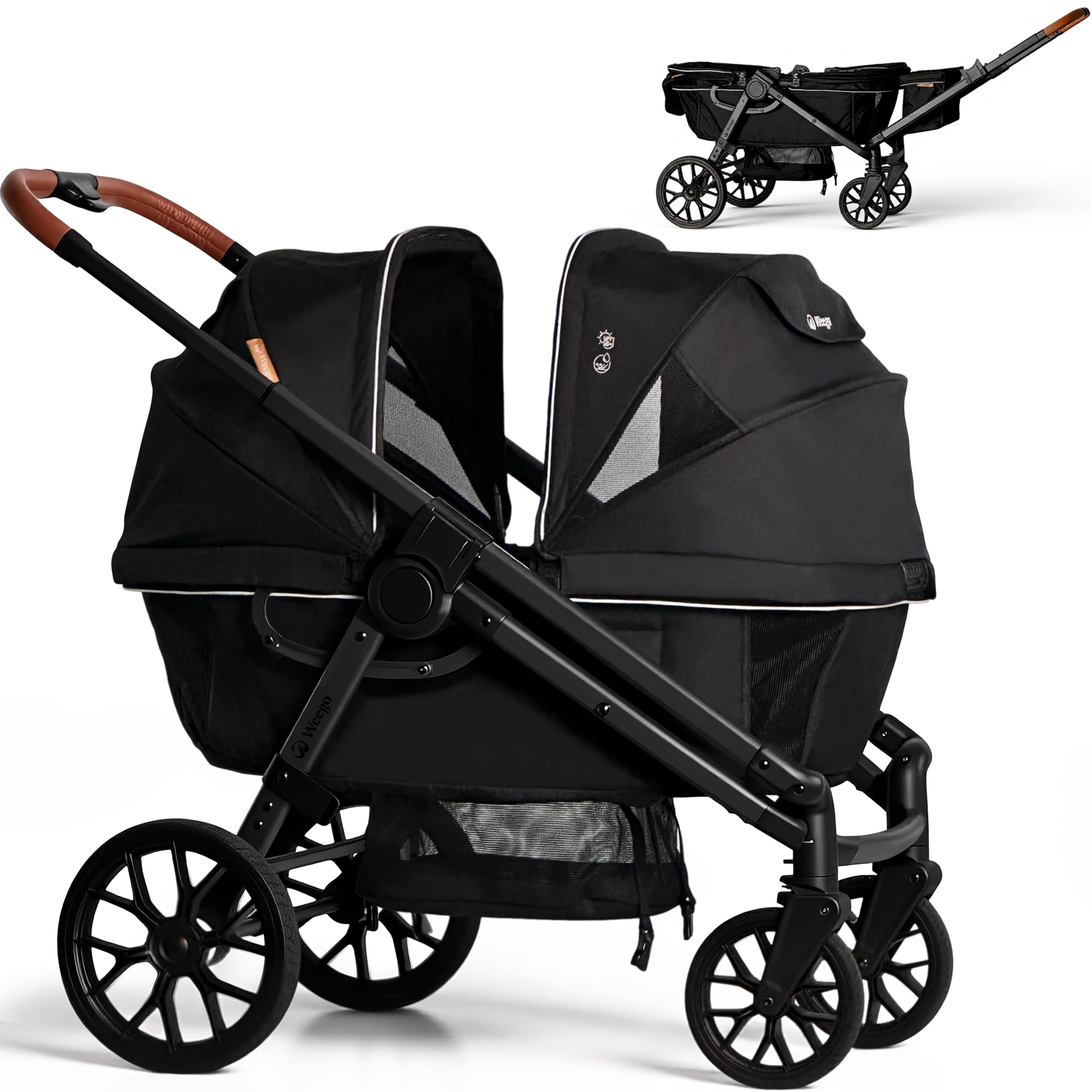 Weego Wagon ultra-light frame 26 lbs for easy family travel.