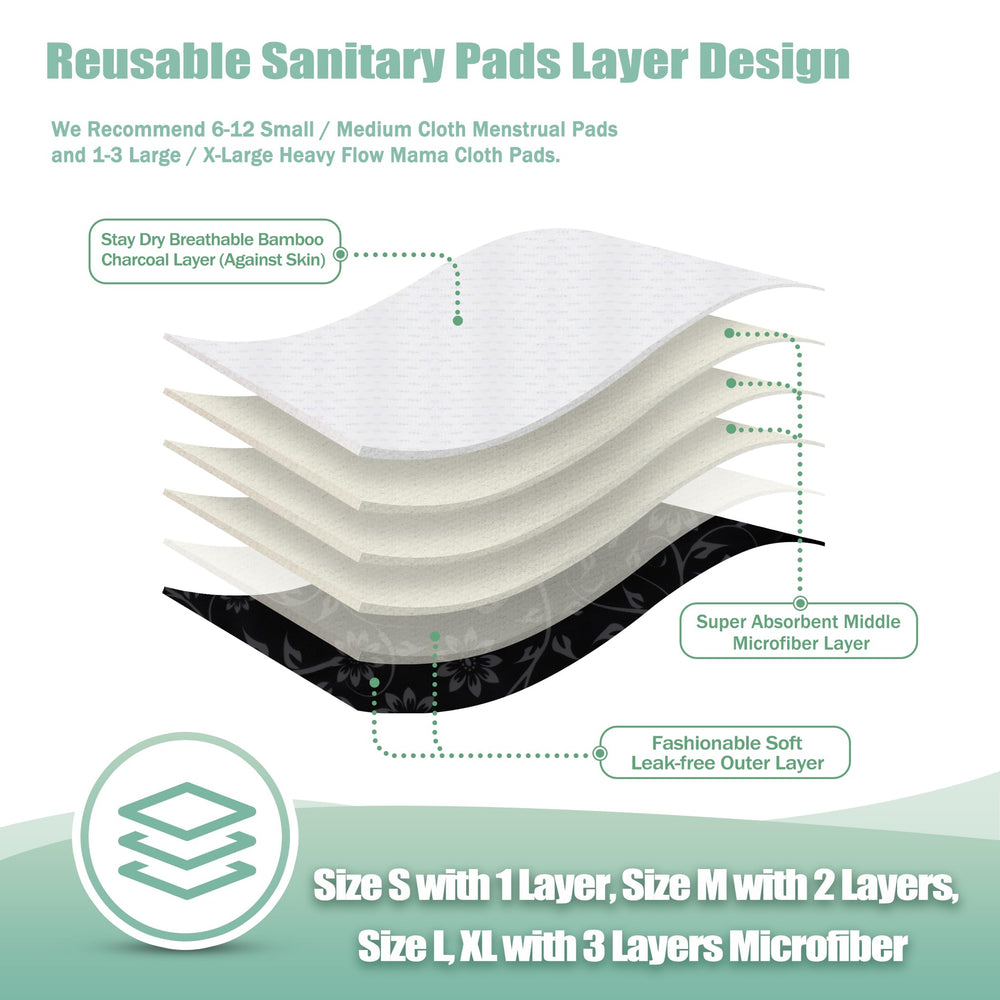 Wegreeco overnight pad offers high absorbency for longer wear.