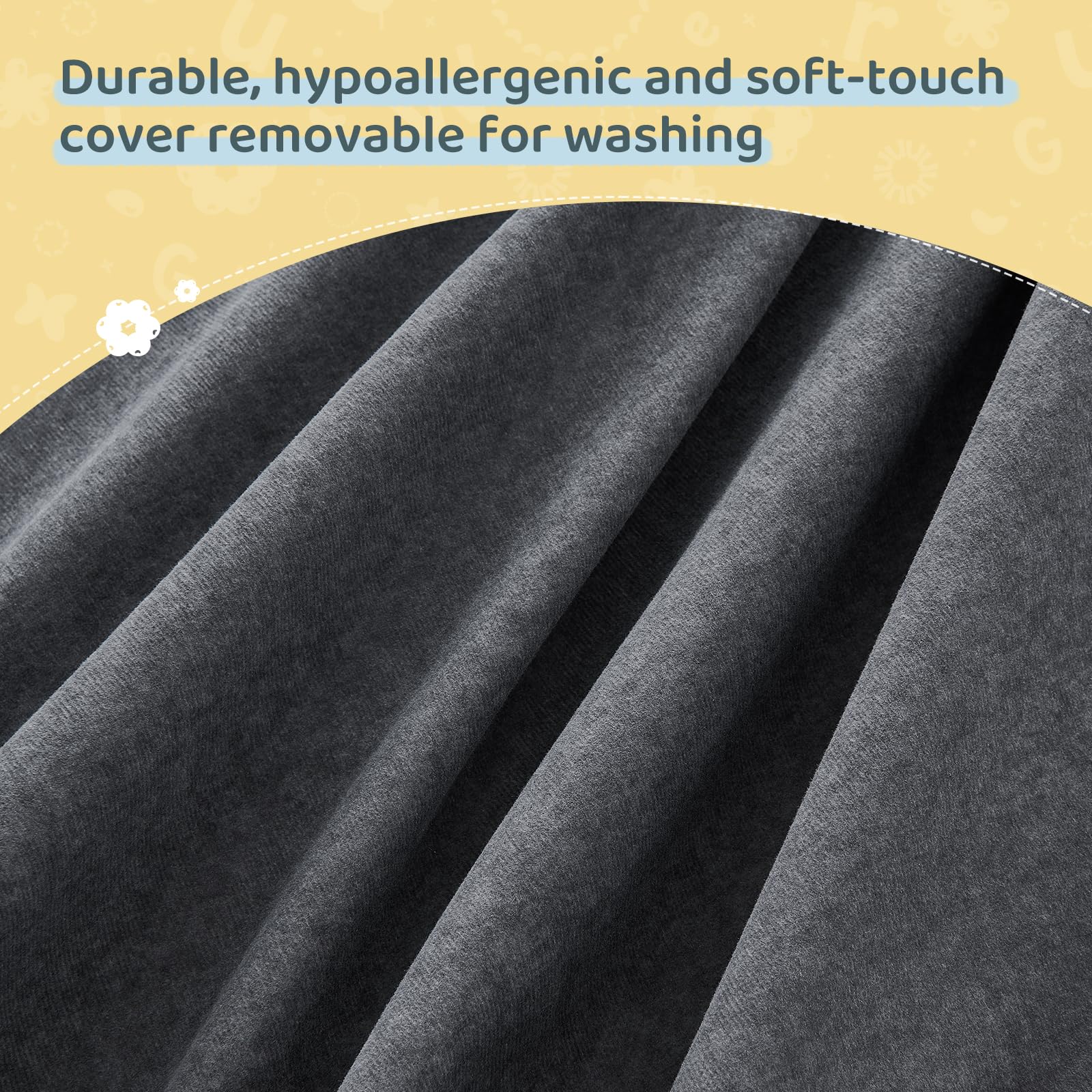 WeeGuruu foam core provides firm support compared with inflatable beds.