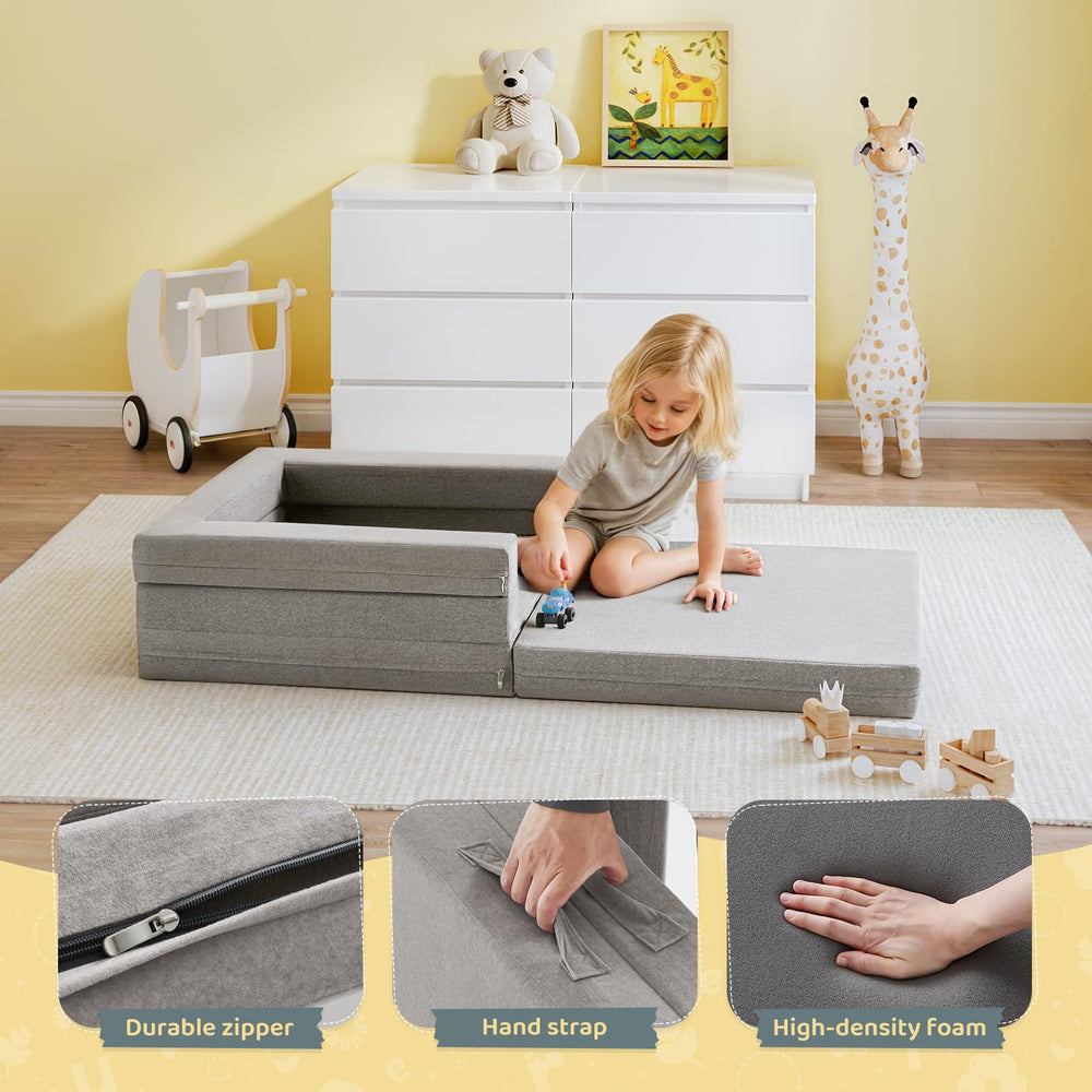 WeeGuruu lounger setup provides a comfy resting spot during quiet time.