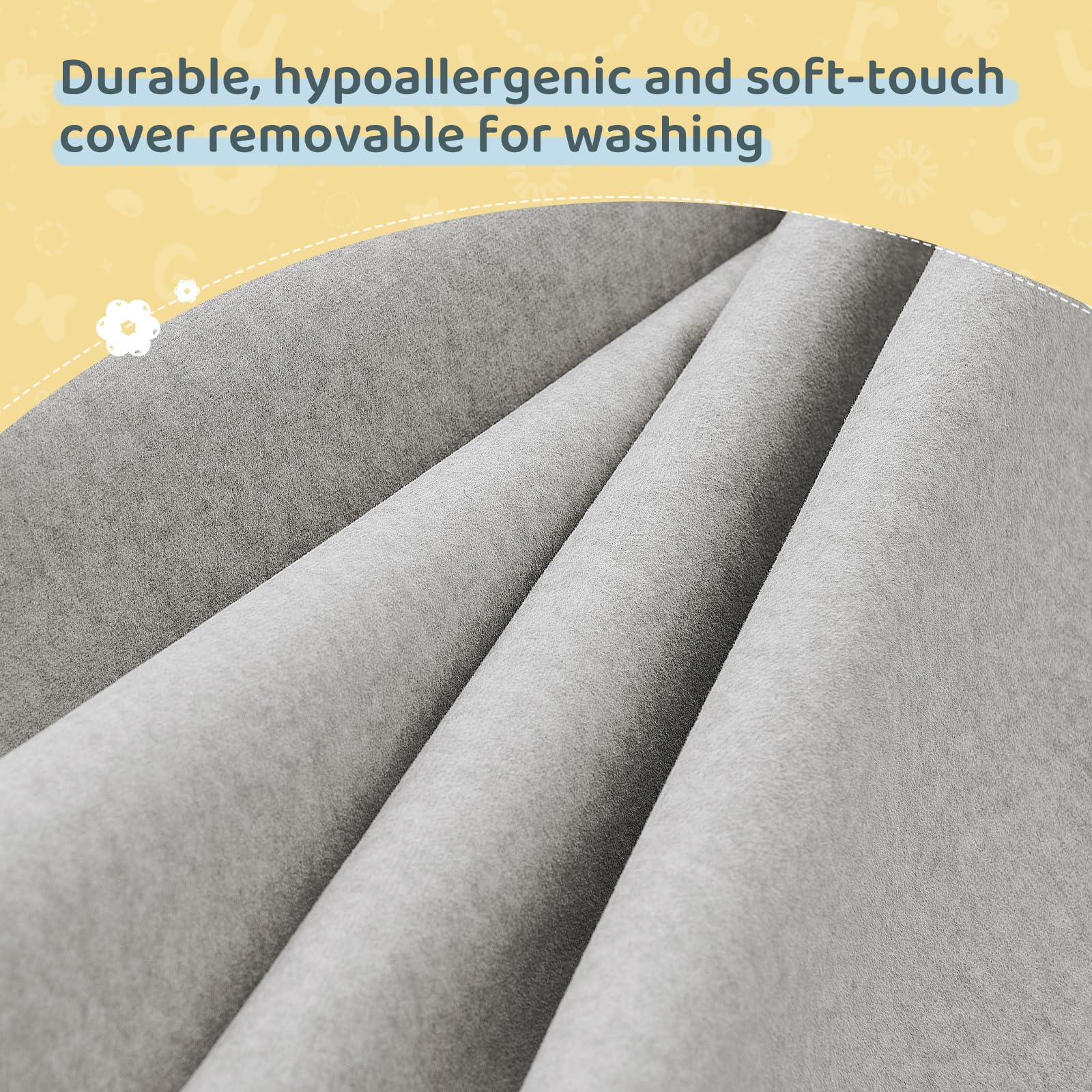 WeeGuruu high-density foam core offers firm support for growing kids.