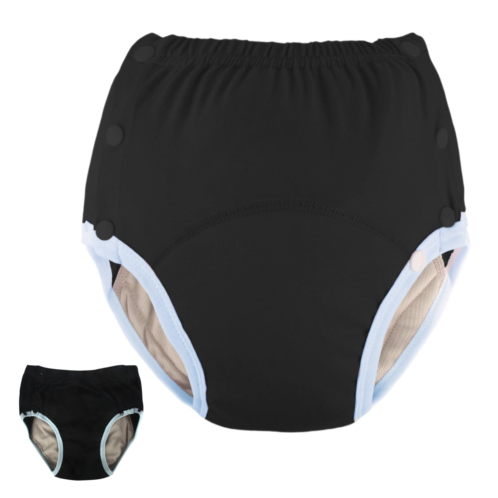 WEEOATAR adult cloth diaper with side buttons for easy wear and removal.
