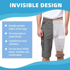 WEEOATAR biliary catheter leg bag storage close-up highlights discreet wear.