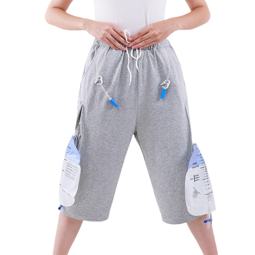 WEEOATAR incontinence pants front view for discreet daily wear with double pockets.
