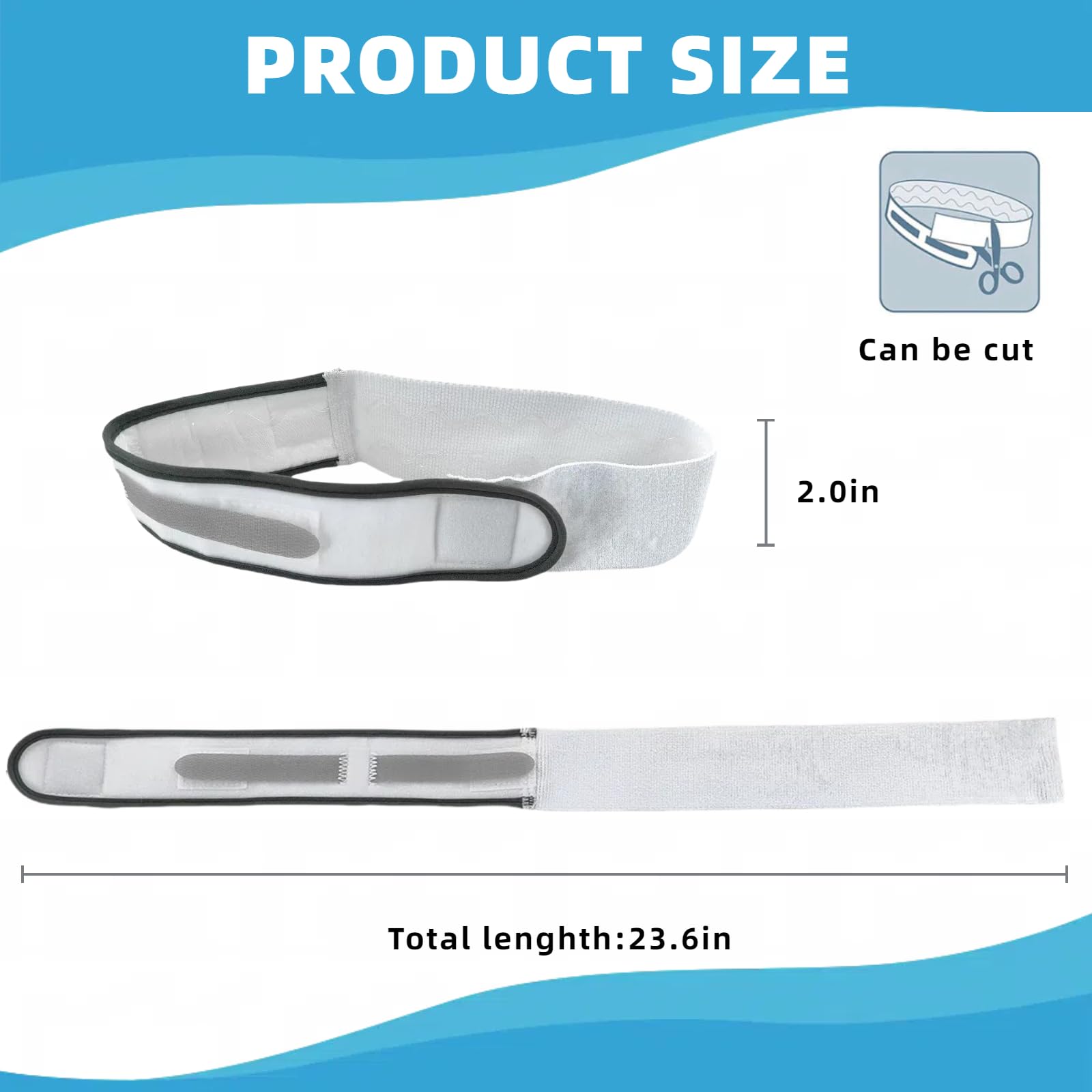 WEEOATAR magic sticker strap blue enables easy wrap-and-fit around the leg.