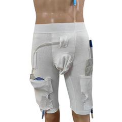 WEEOATAR nephrostomy bag underwear side view showing discreet, secure wear.