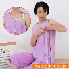 WEEOATAR tear-away sticker on shoulder side view for easy access during exams.