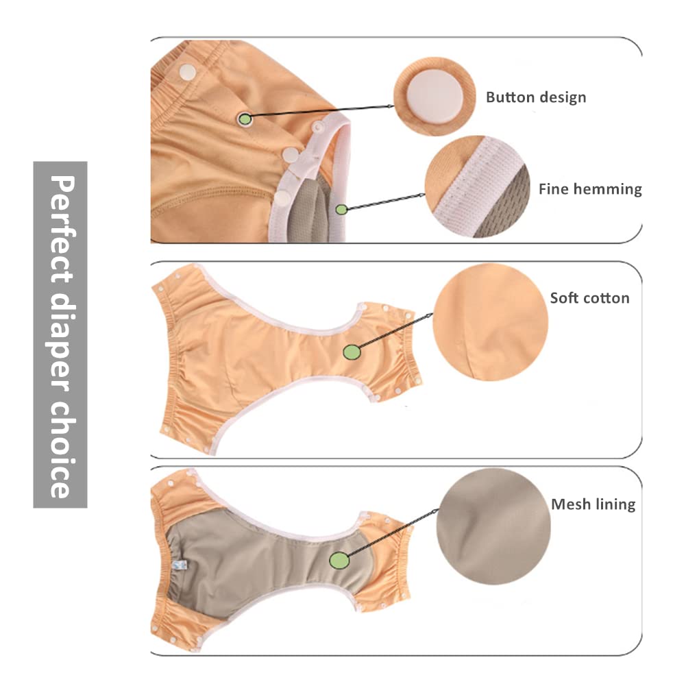 WEEOATAR unisex reusable diaper full-open design for gentle placement and quick access.