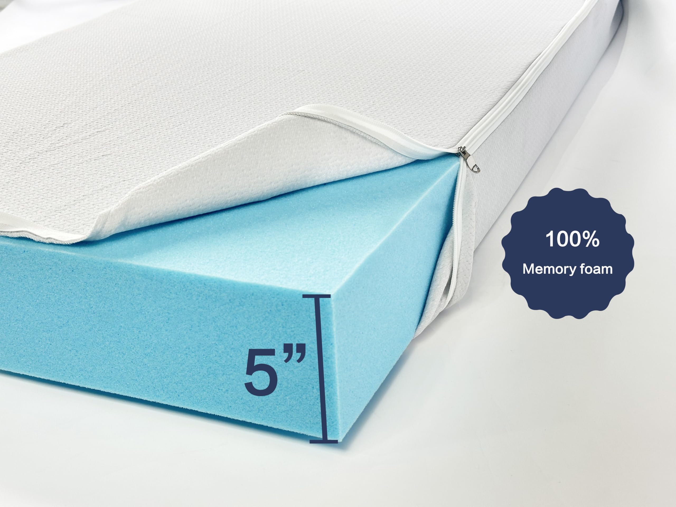 Weeonekids Toddler Bed Mattress in a toddler bed demonstrates compact fit and kid-friendly comfort.