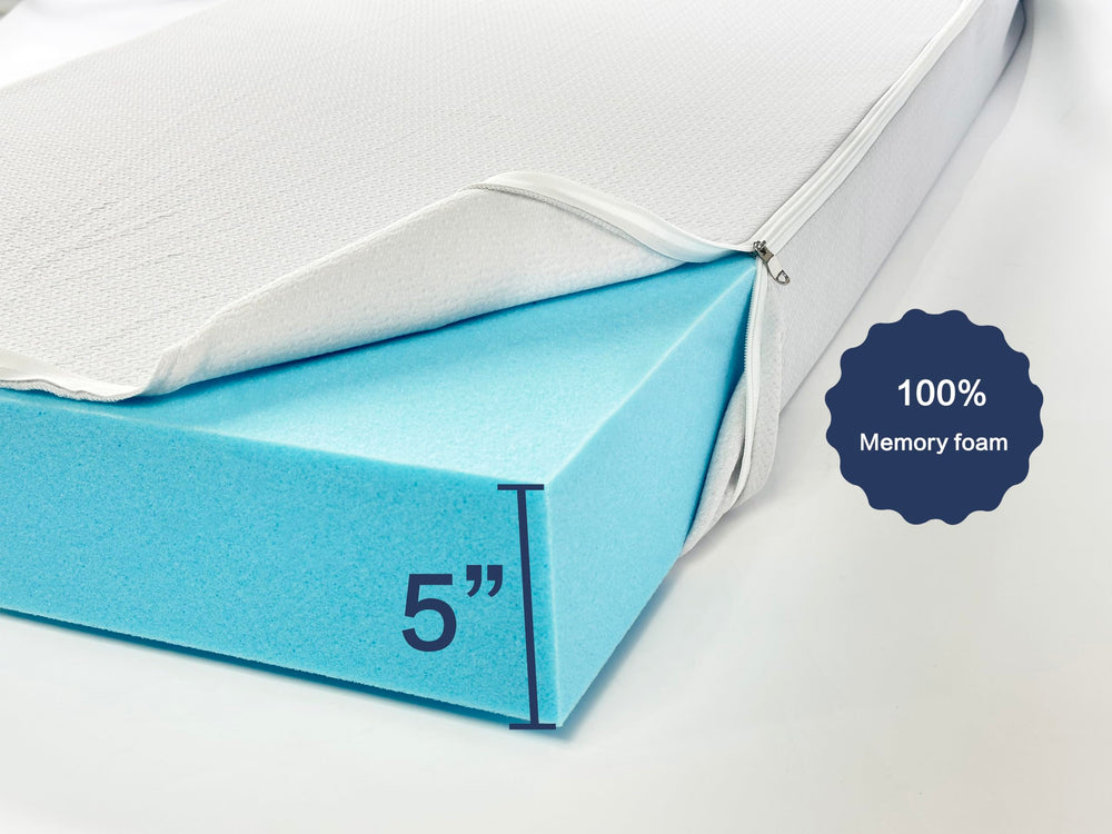 Weeonekids Toddler Bed Mattress in a toddler bed demonstrates compact fit and kid-friendly comfort.