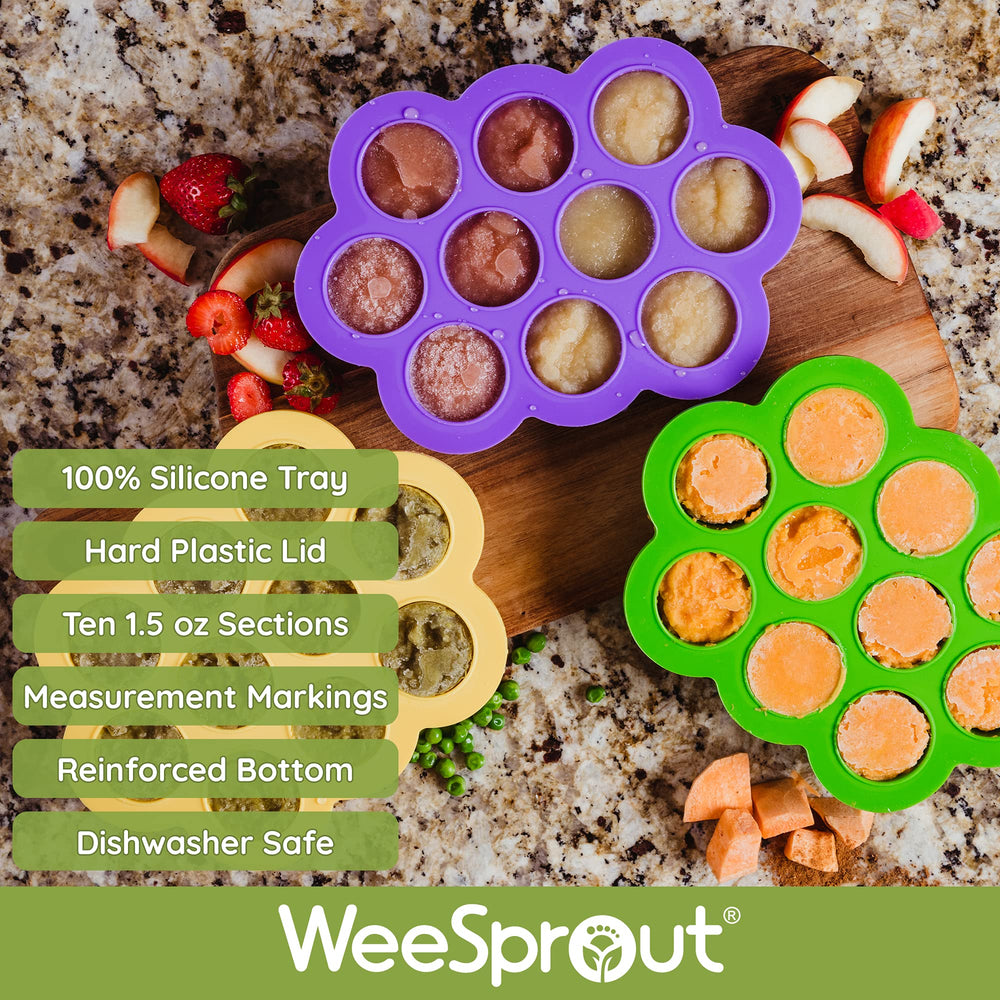 WeeSprout baby food freezer tray enabling efficient batch prep for quick meals