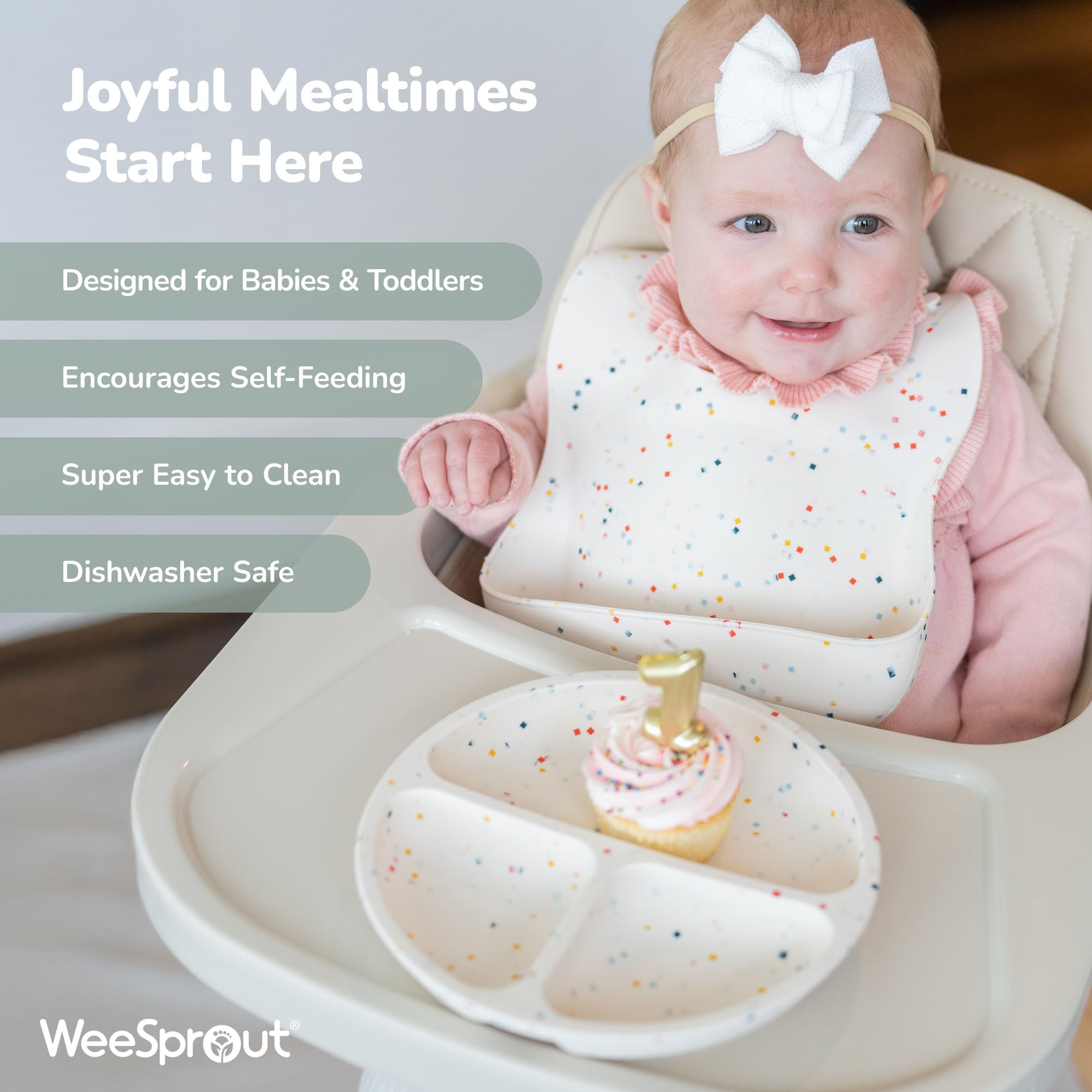 WeeSprout spoons for baby self-feeding encourage independence and grip