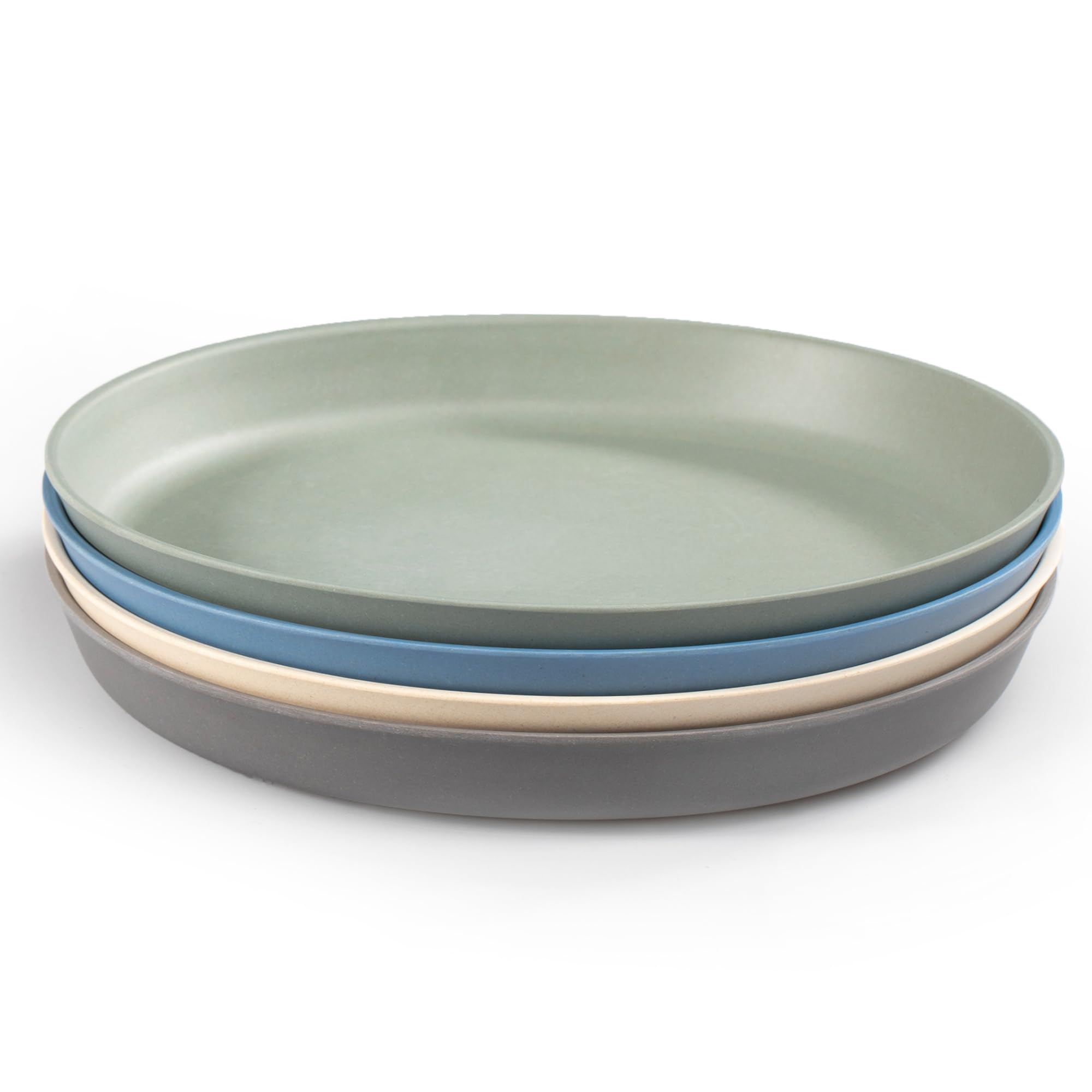 WeeSprout bamboo plates in blue for kid friendly meals and table styling