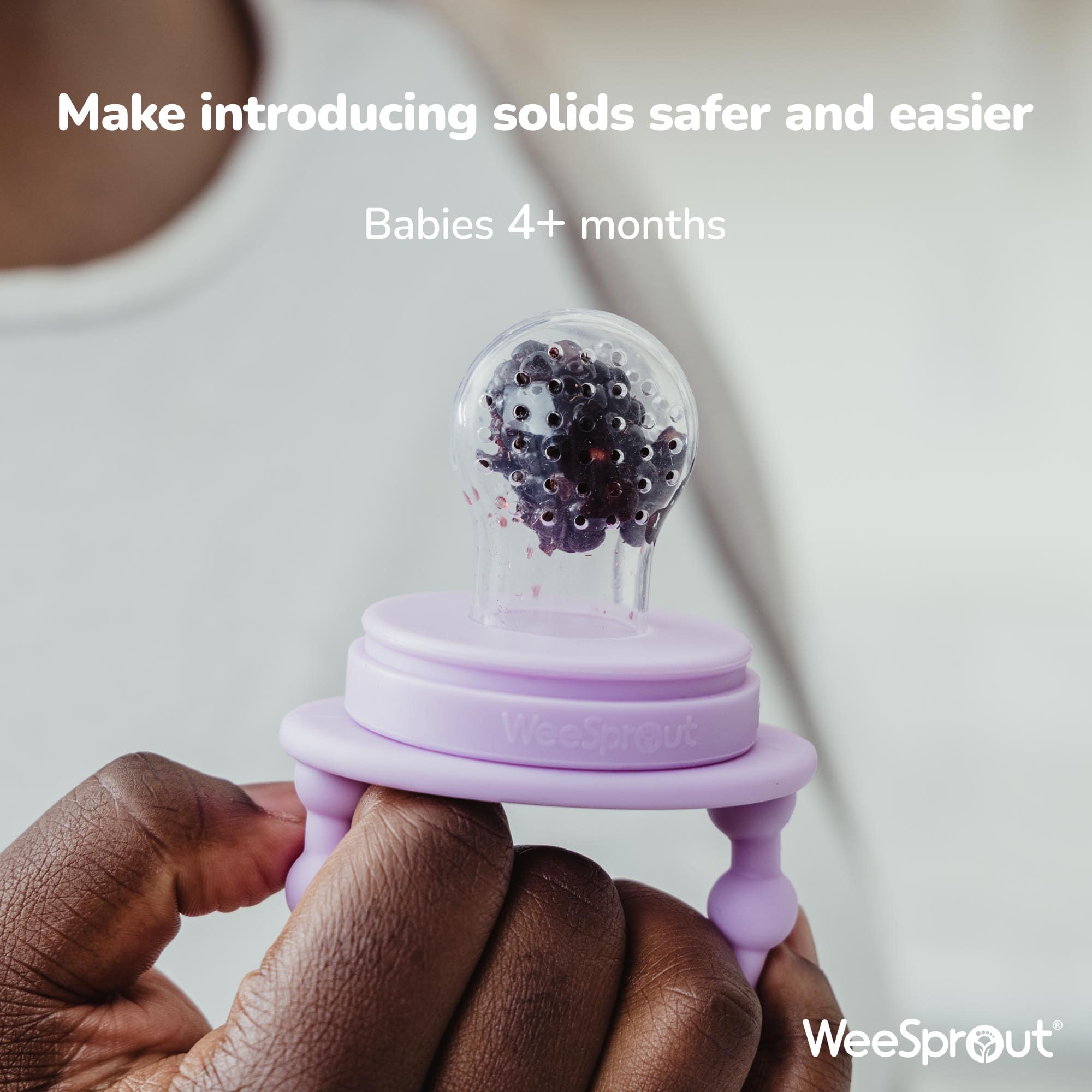 WeeSprout BPA-free-silicone-construction stays gentle on growing teeth.