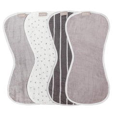 WeeSprout four-layer burp cloths with absorbent design protect clothing during feedings.