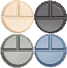WeeSprout divided bamboo plate for kids keeps foods separate for picky eaters.