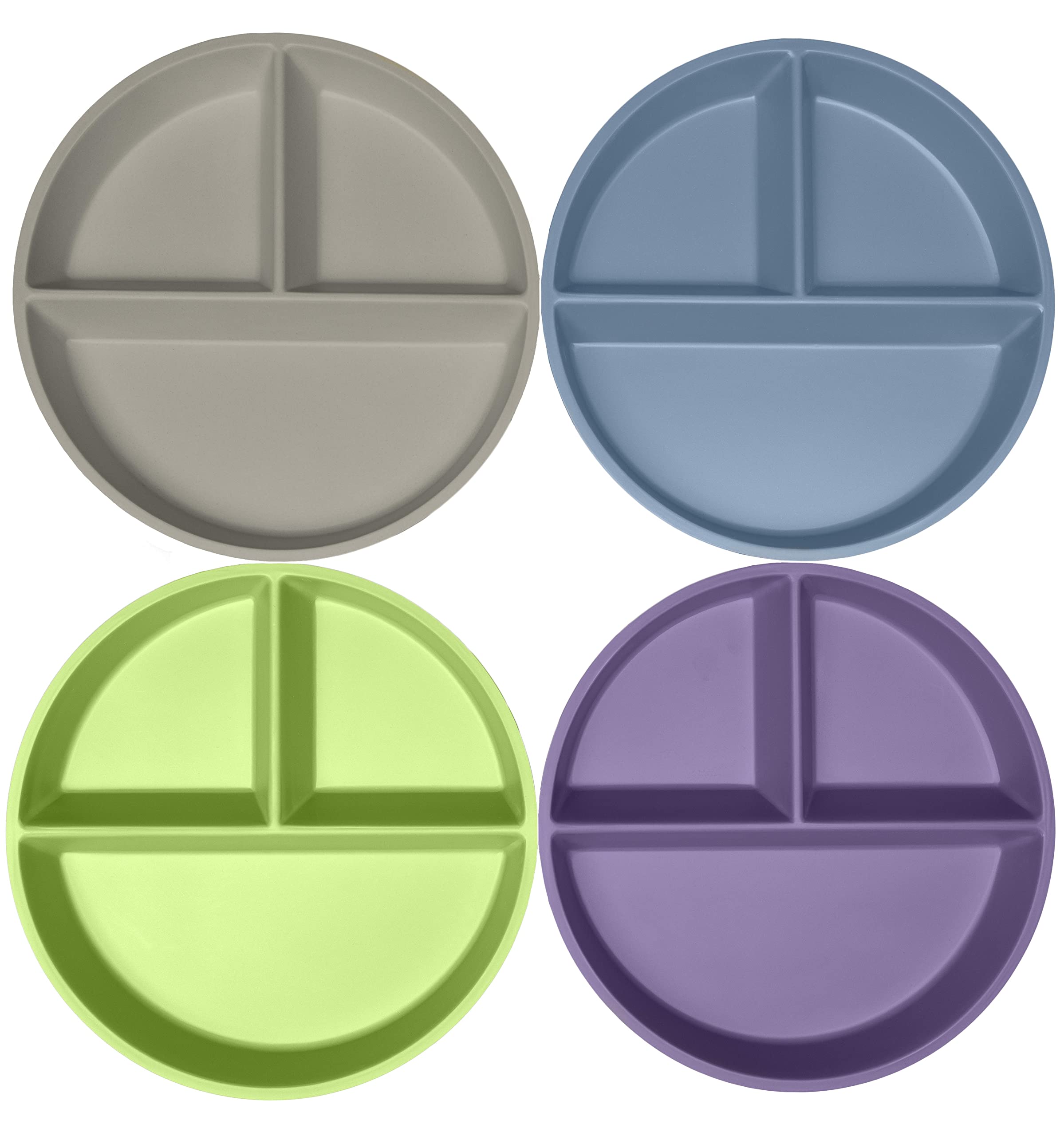 WeeSprout divided plate with bamboo-melamine keeps foods separated for picky eaters.