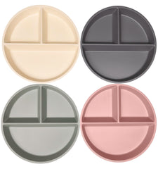 WeeSprout divided plate set for kids keeps foods neatly separated at mealtimes.