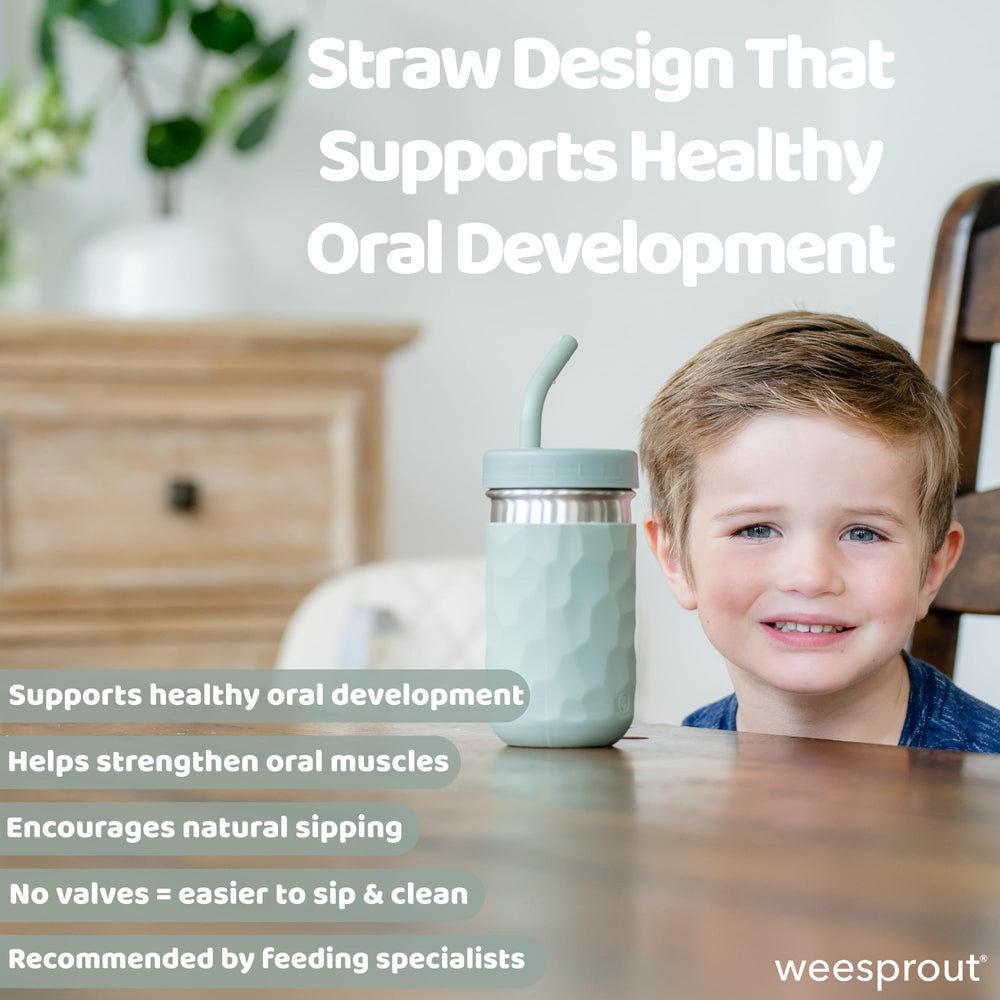 WeeSprout easy-grip sleeve helps little hands stay secure.