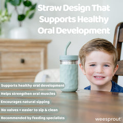 WeeSprout easy-grip sleeve helps little hands stay secure.