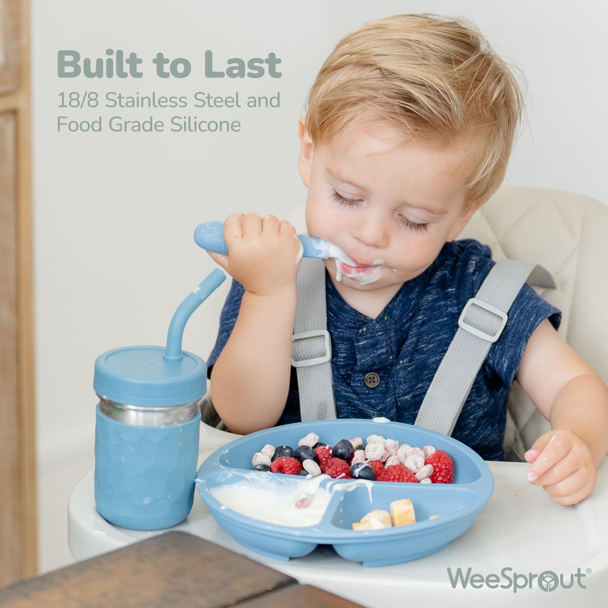 WeeSprout silicone handles are food-grade and BPA-free.
