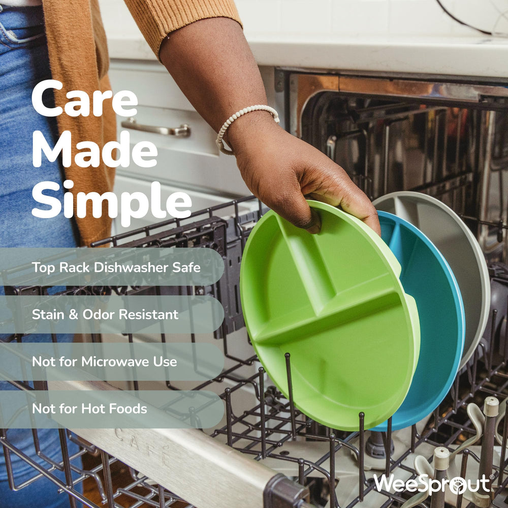 WeeSprout divided compartments keep meals organized for toddlers' bites.