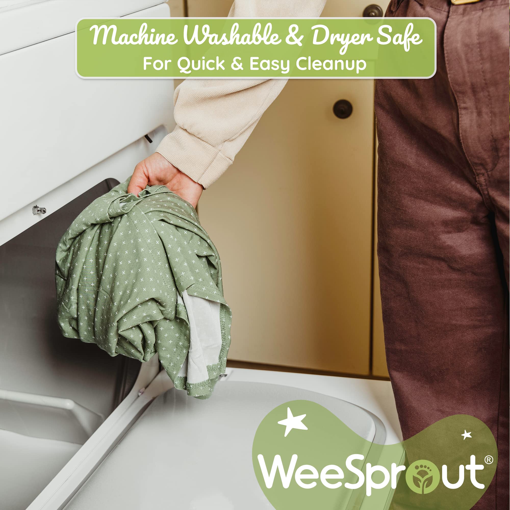 WeeSprout nursing cover dryer-safe design resists shrinking.