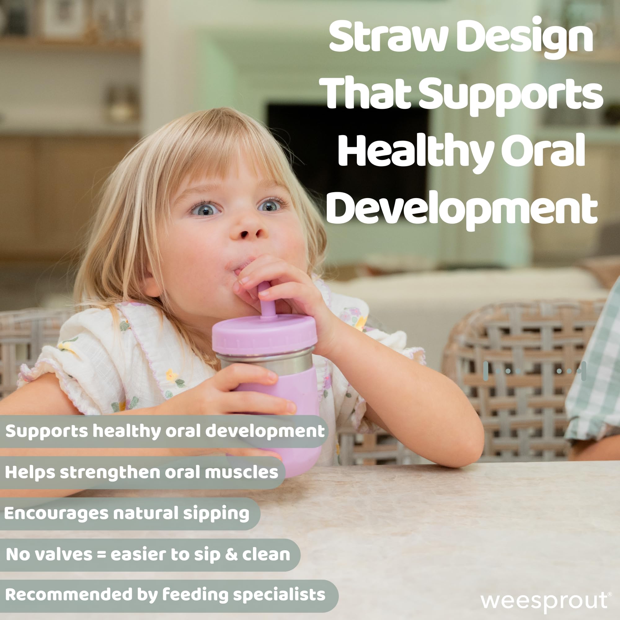 WeeSprout premium twist lids for spill resistant sipping
