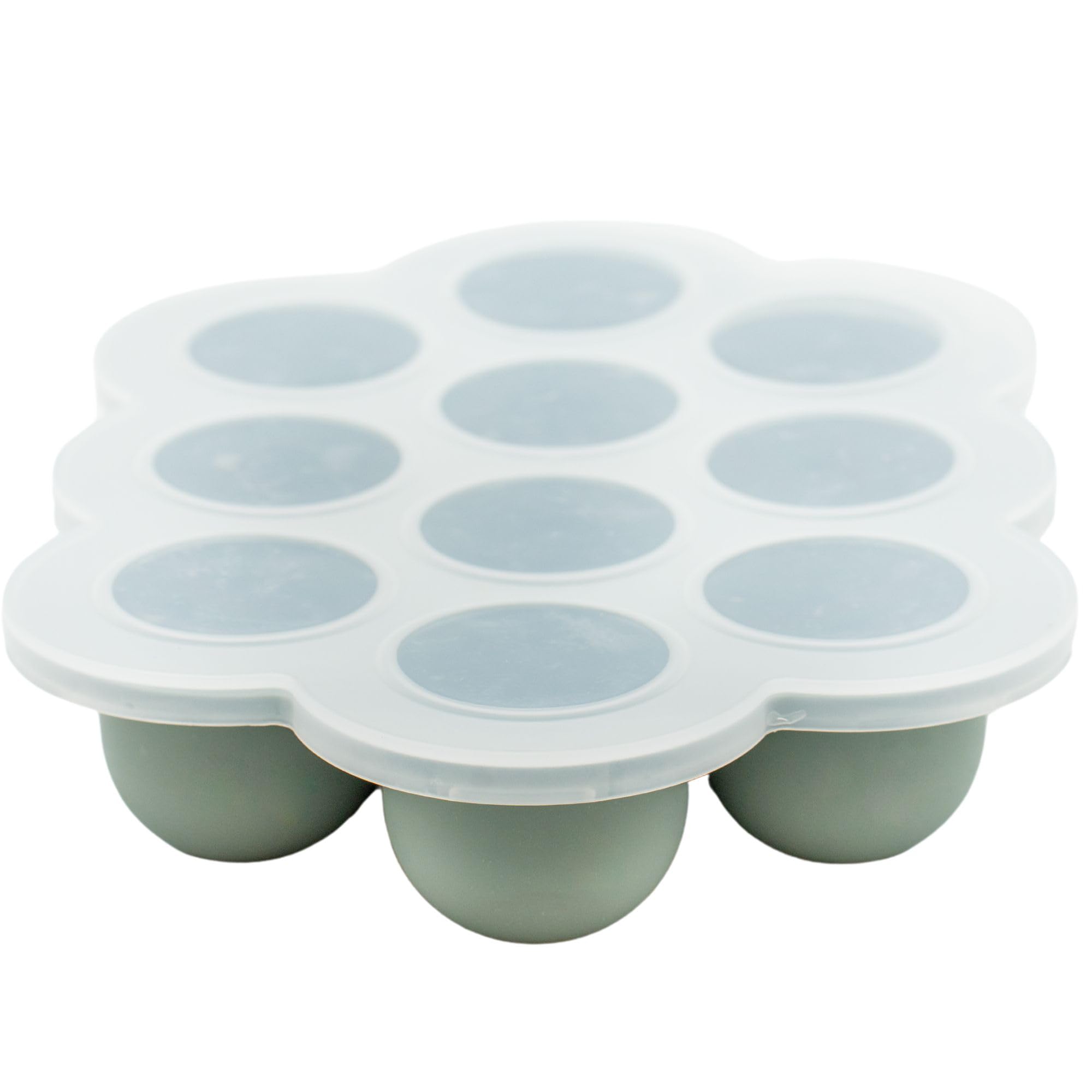 WeeSprout silicone freezer tray with clip-on lid for batch prep.