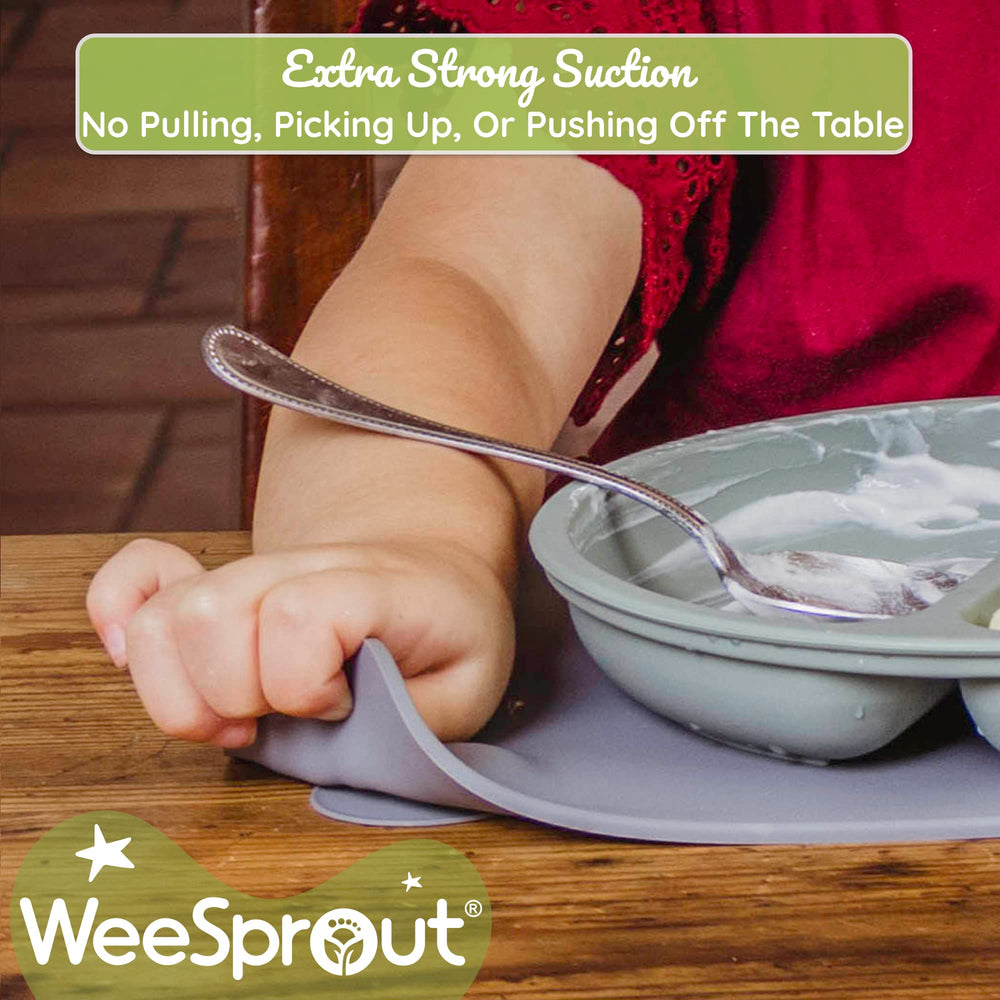 WeeSprout placemats are dishwasher safe for quick cleanup after meals