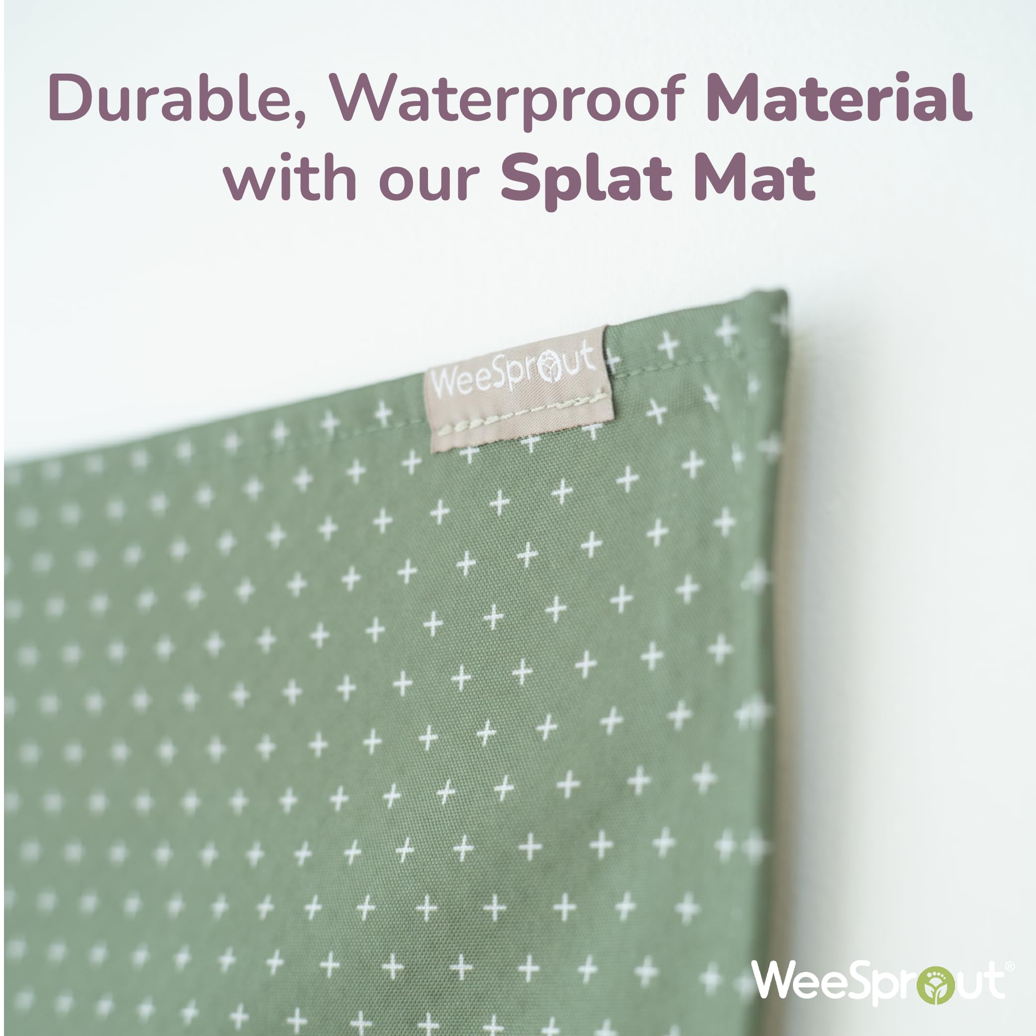 WeeSprout Splat Mat indoors and outdoors for picnics and trips.