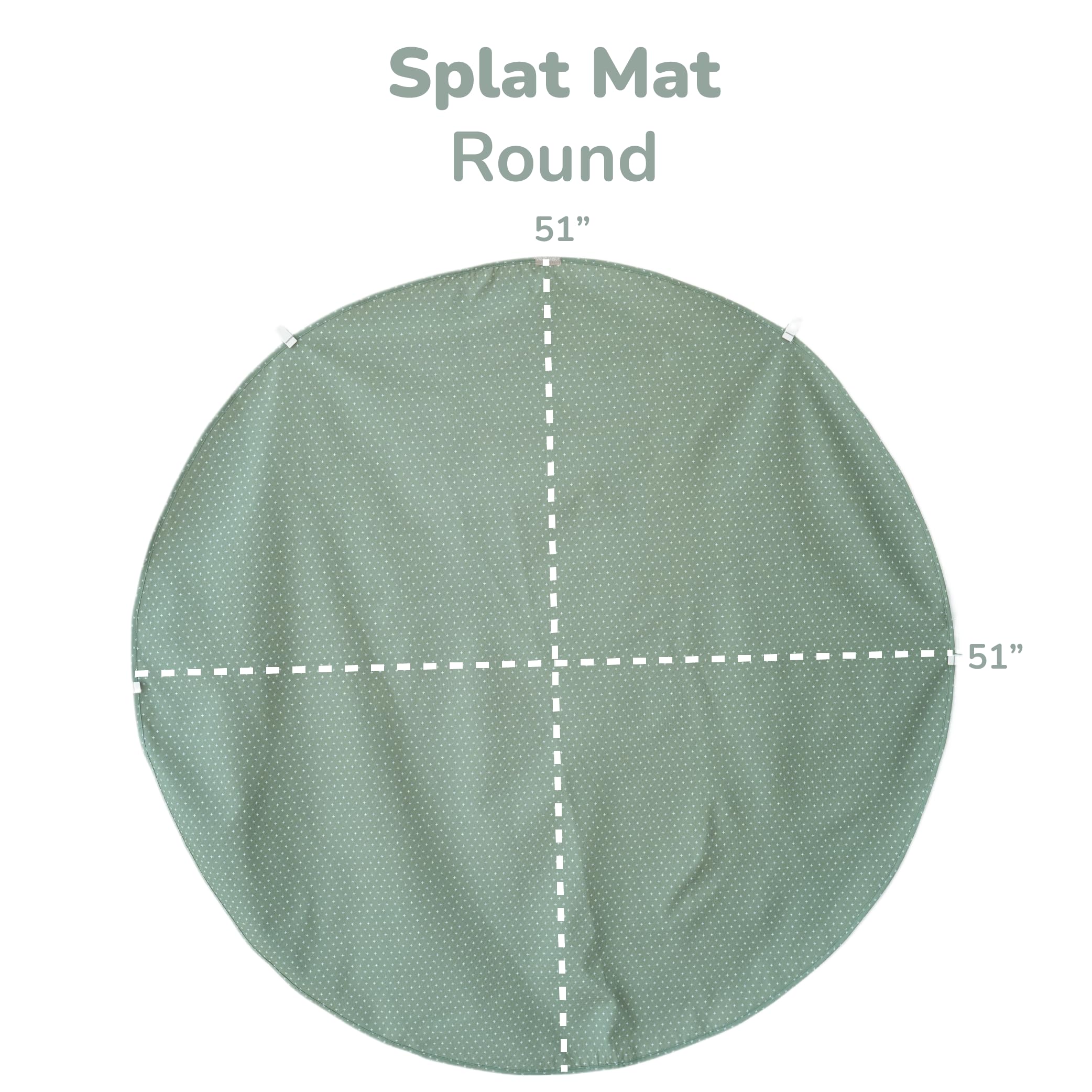 WeeSprout splat mat shows waterproof surface for easy mess containment.