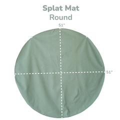 WeeSprout splat mat shows waterproof surface for easy mess containment.