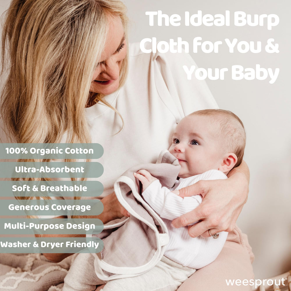 WeeSprout stain-resistant, quick-dry fabrics help contain messes during meals.