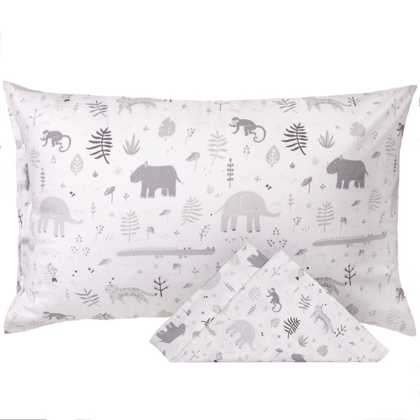WeeSprout toddler pillow safari print close-up shows soft, comfy texture.