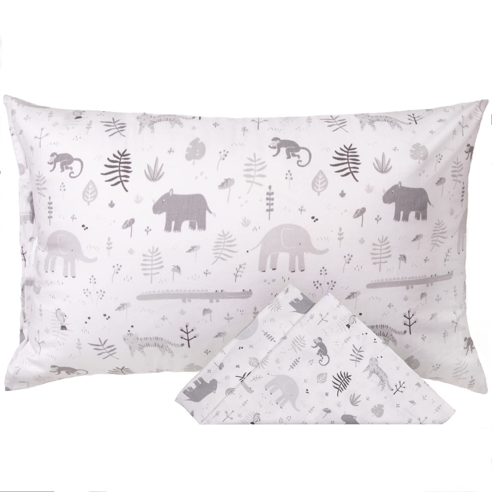 WeeSprout toddler pillow safari print close-up shows soft, comfy texture.