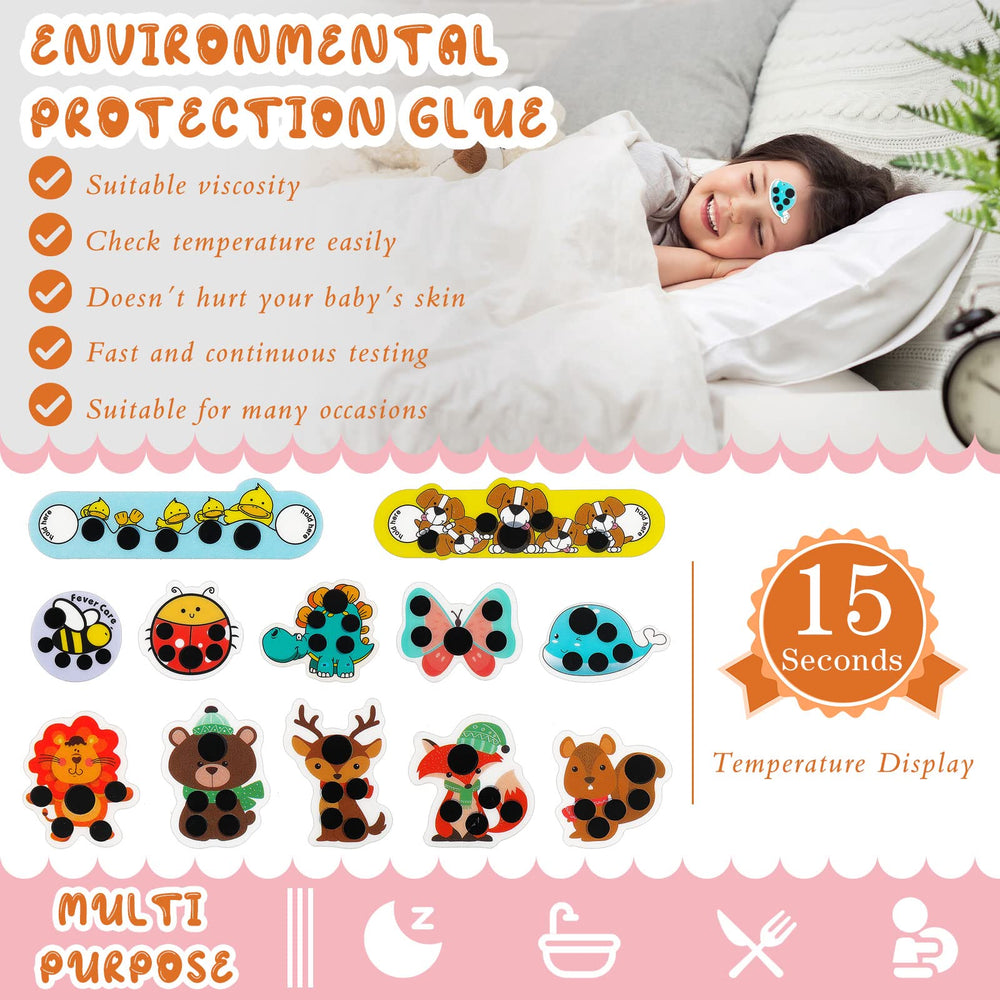 12-pack Weewooday fever indicators are ideal for home travel.