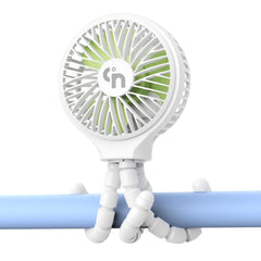WEGA stroller fan with flexible tripod for versatile on-the-go cooling.