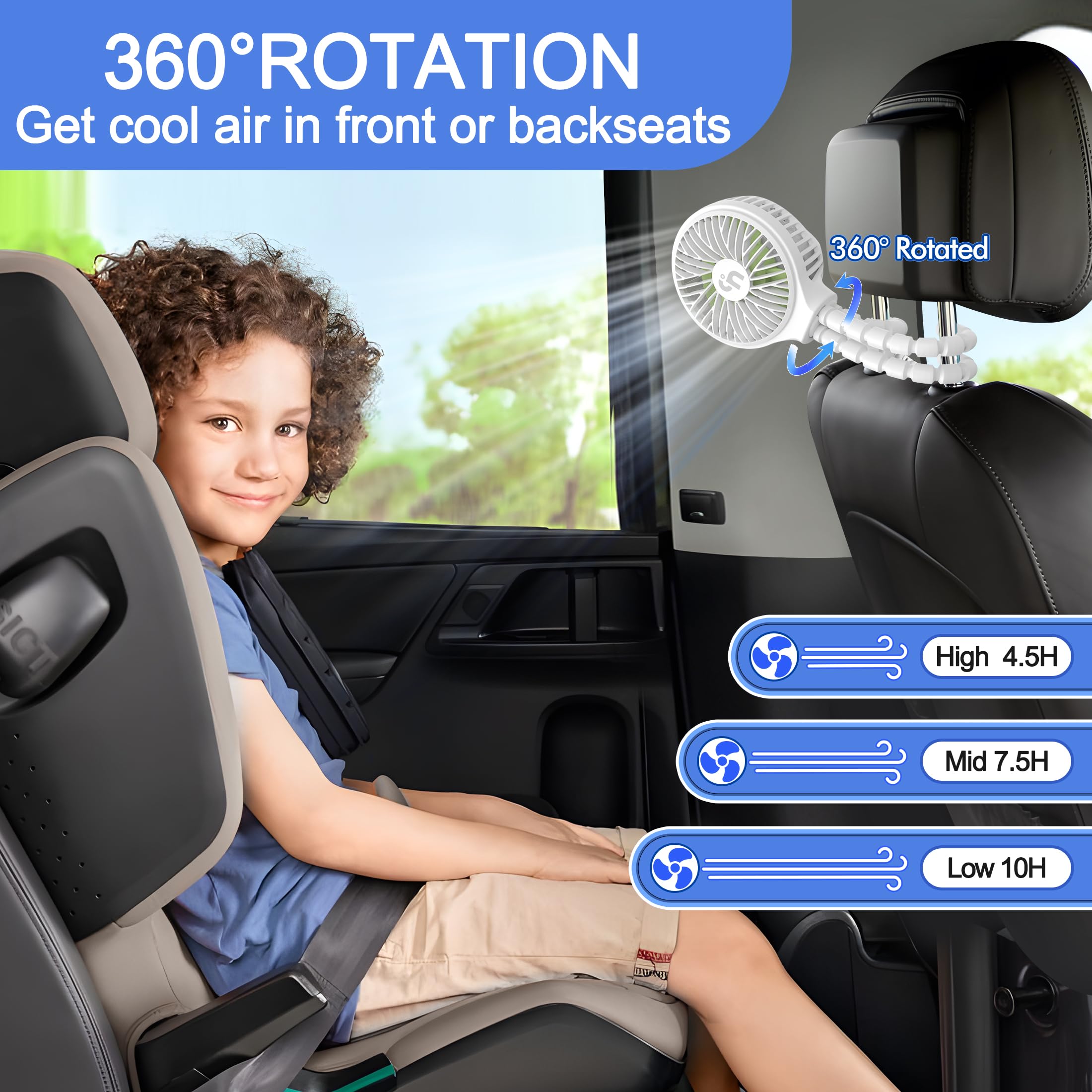 WEGA fan offers USB or battery power with rechargeable battery.