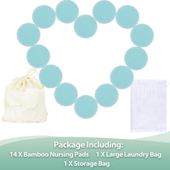 Wegreeco nursing pads 14-pack laundry bag included for easy washing