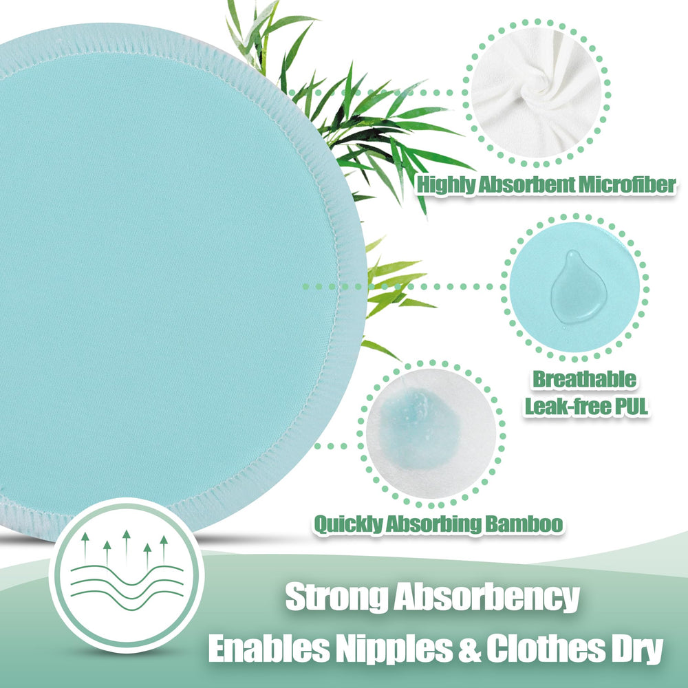 Wegreeco nursing pads 14-pack travel bag included for on-the-go storage
